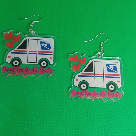 USPS "Thank You For All You Do" Pierced Earrings - Picture 3 of 3